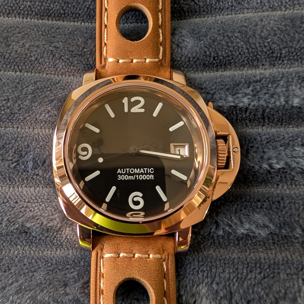 Custom Seiko Rose Gold Automatic Watch